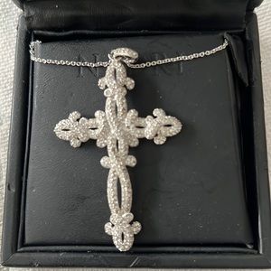 NEW Nadri Cross Necklace on 18 inch adjustable chain